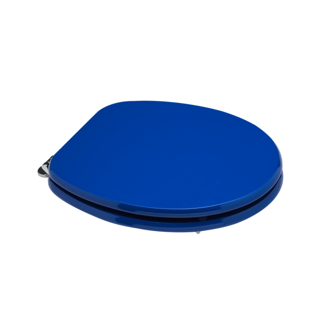 Sedile con copri wc universale blu electrico in mdf fsc