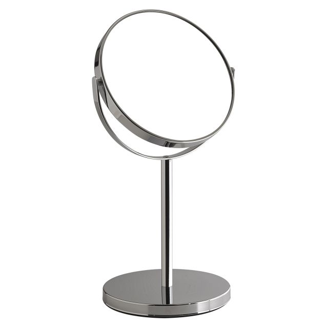 Specchio ingranditore bifacciale 5X in metallo e vetro cromato | Specchi ingranditori Specchio ingranditore bifacciale 5X in metallo e vetro cromato | Specchi ingranditori