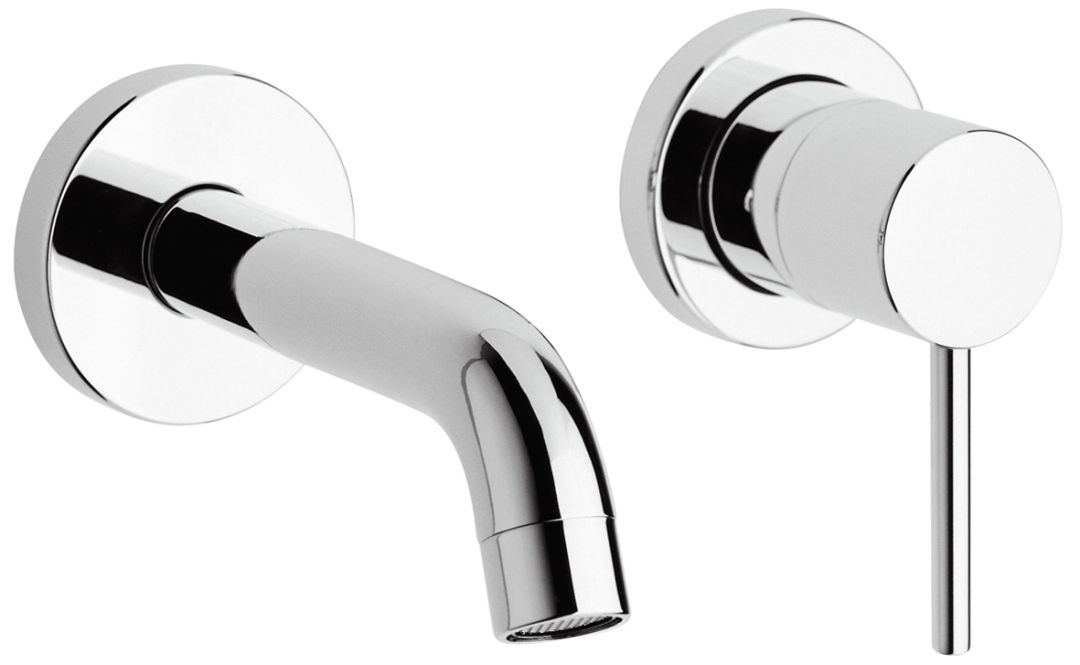 Rubinetto a muro ed incasso bocca tonda per lavello Salice