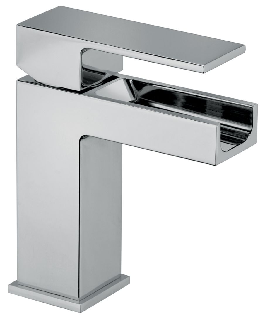 Miscelatore lavabo moderno con sistema acqua a cascata