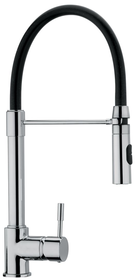 Rubinetto cucina con molla e canna alta