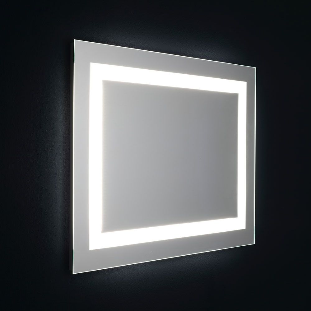 Specchio retroilluminato 80x60 acceso