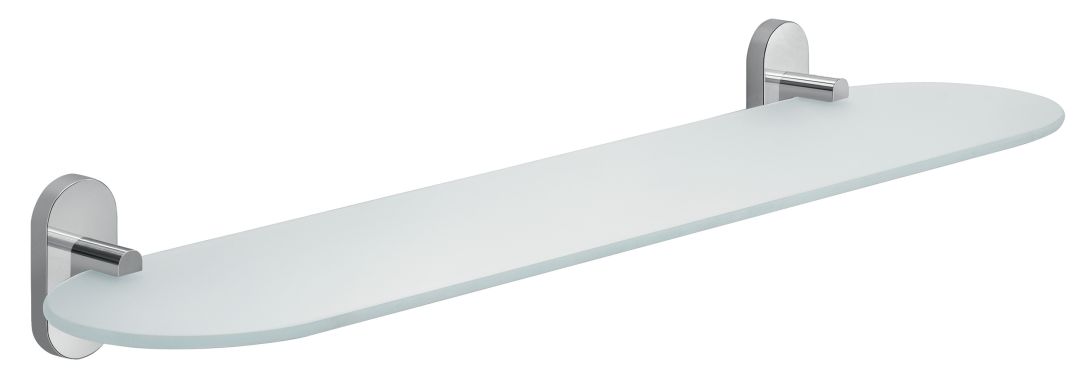 Mensolina da bagno in vetro da 60 cm