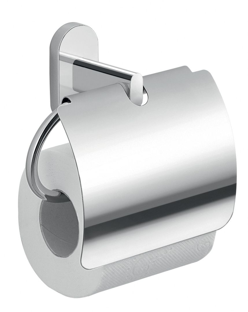 Porta carta da bagno in metallo cromato