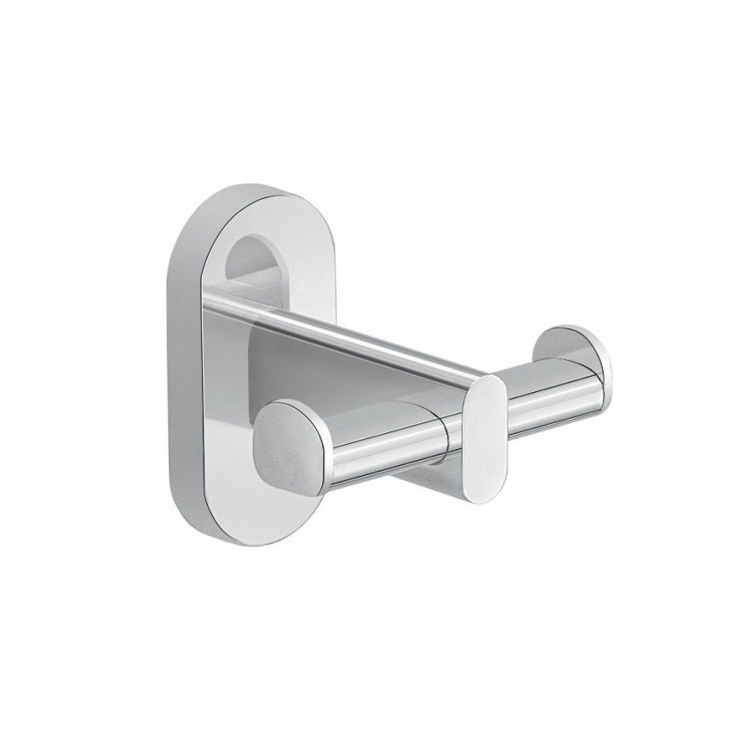 Appendino bagno in metallo cromato a muro