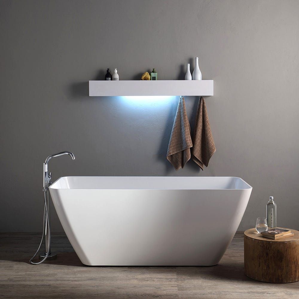 Vasca da bagno freestanding moderna in marmoresina freestanding