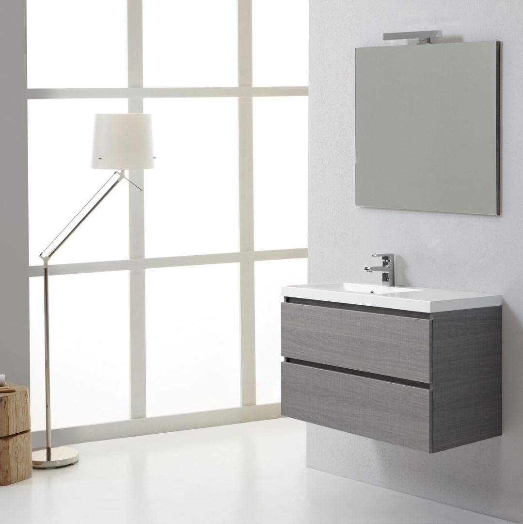 Mobile bagno sospeso cassetti