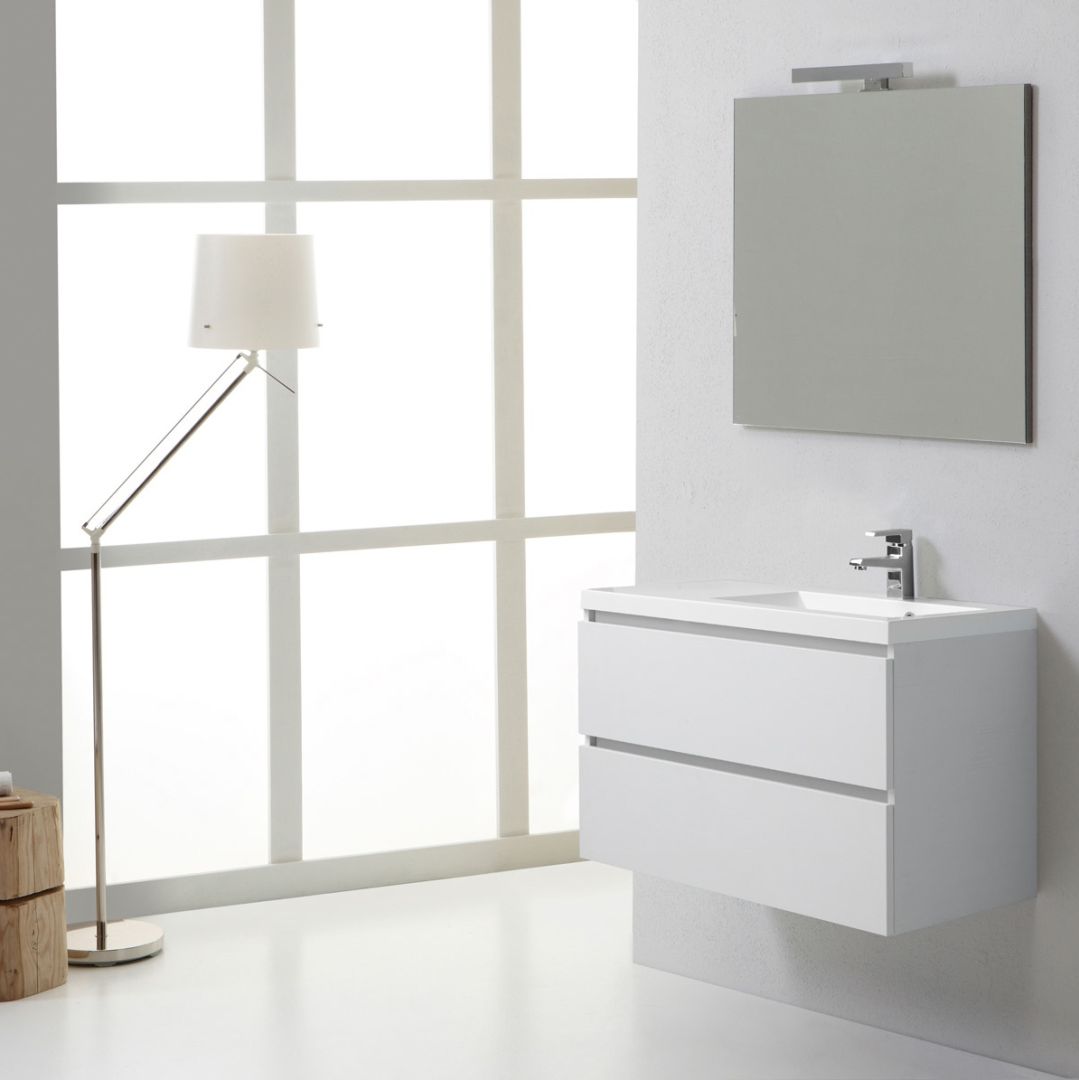 Mobile bagno cassetti bianco