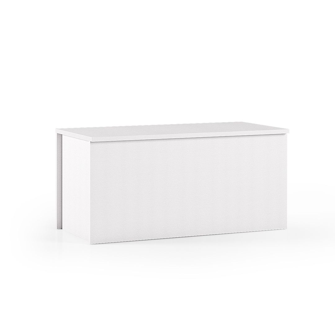 Cassapanca contenitore per il bagno bianca