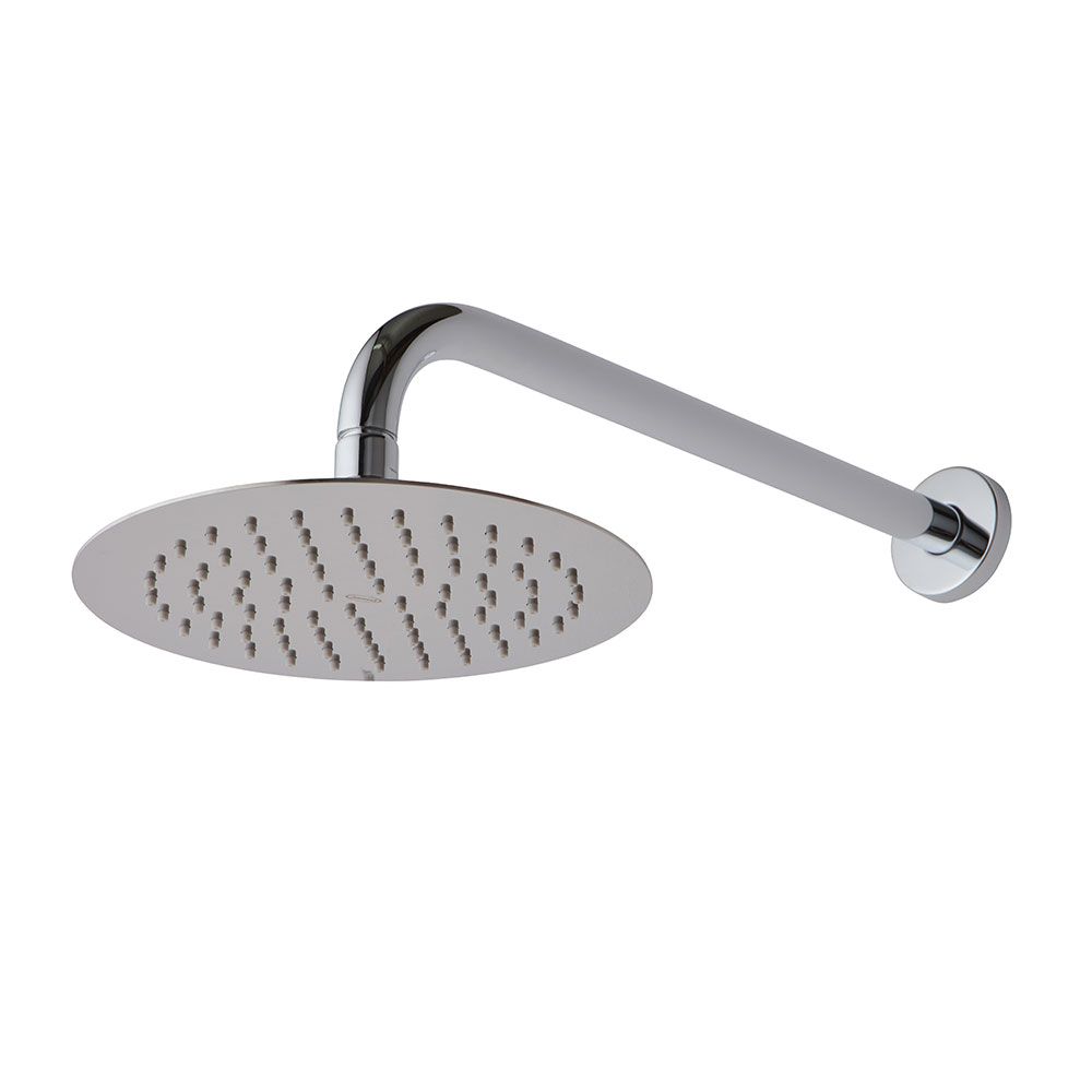 Braccio doccia con soffione rotondo cromato