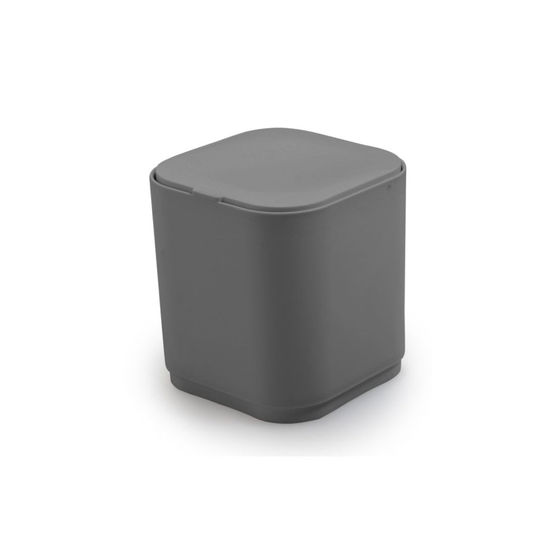 Portarifiuti da tavolo in resina grigio