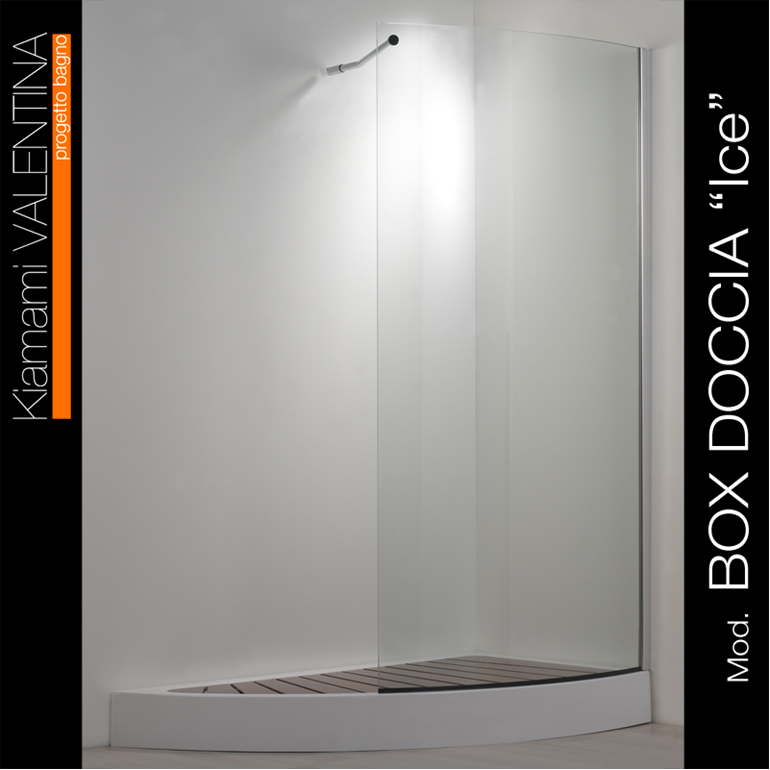 Box doccia curvo di grandi dimensioni "Ice"