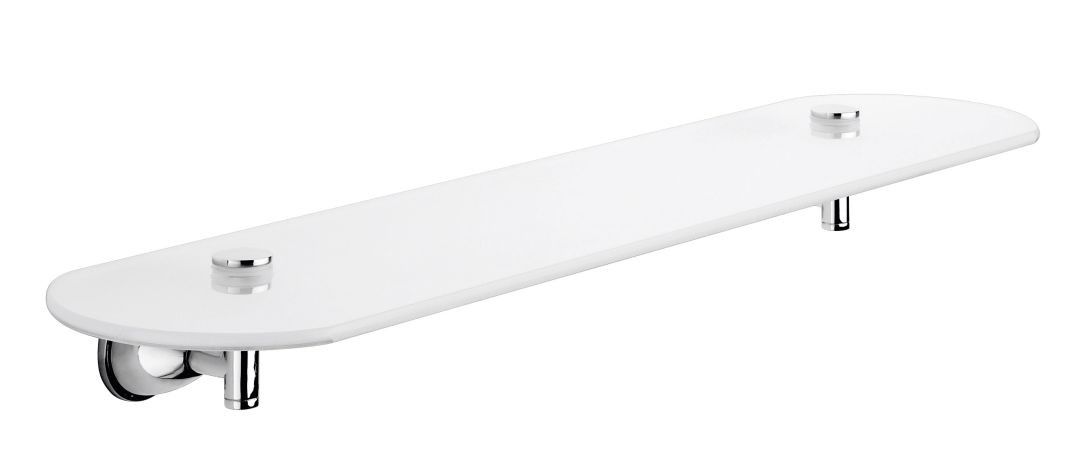 Mensola porta oggetti da 50 cm in vetro satinato