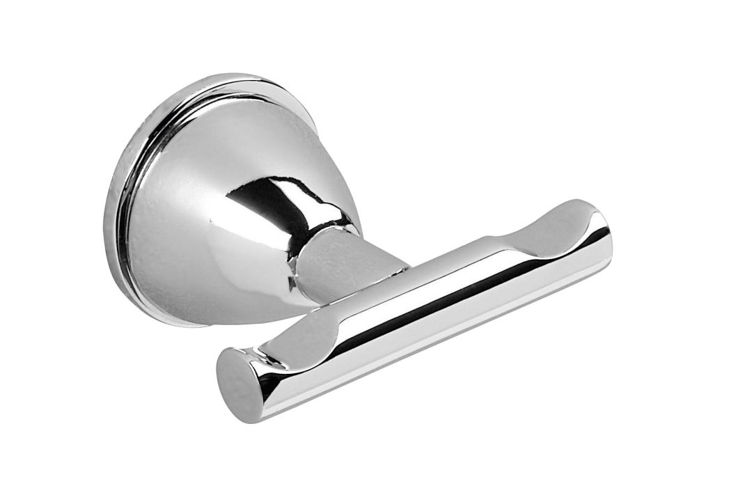 Doppio appendiabiti Gemma cromato a parete