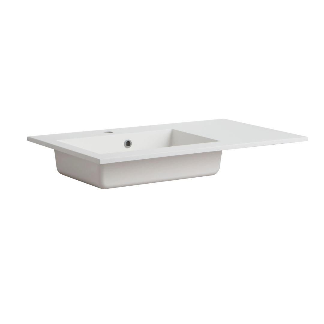 Lavabo incasso Latina 90 centimetri bianco opaco