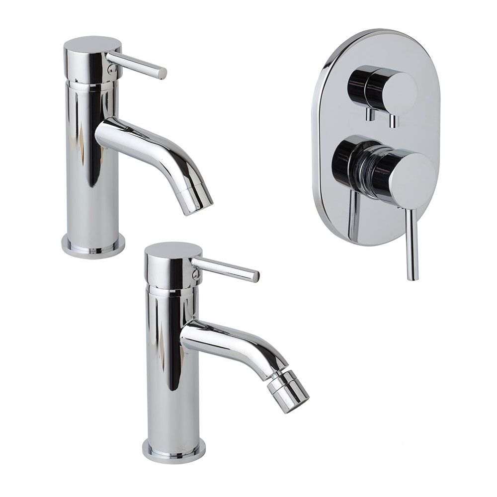 Set rubinetti bagno lavabo,  bidet e incasso doccia con deviatore