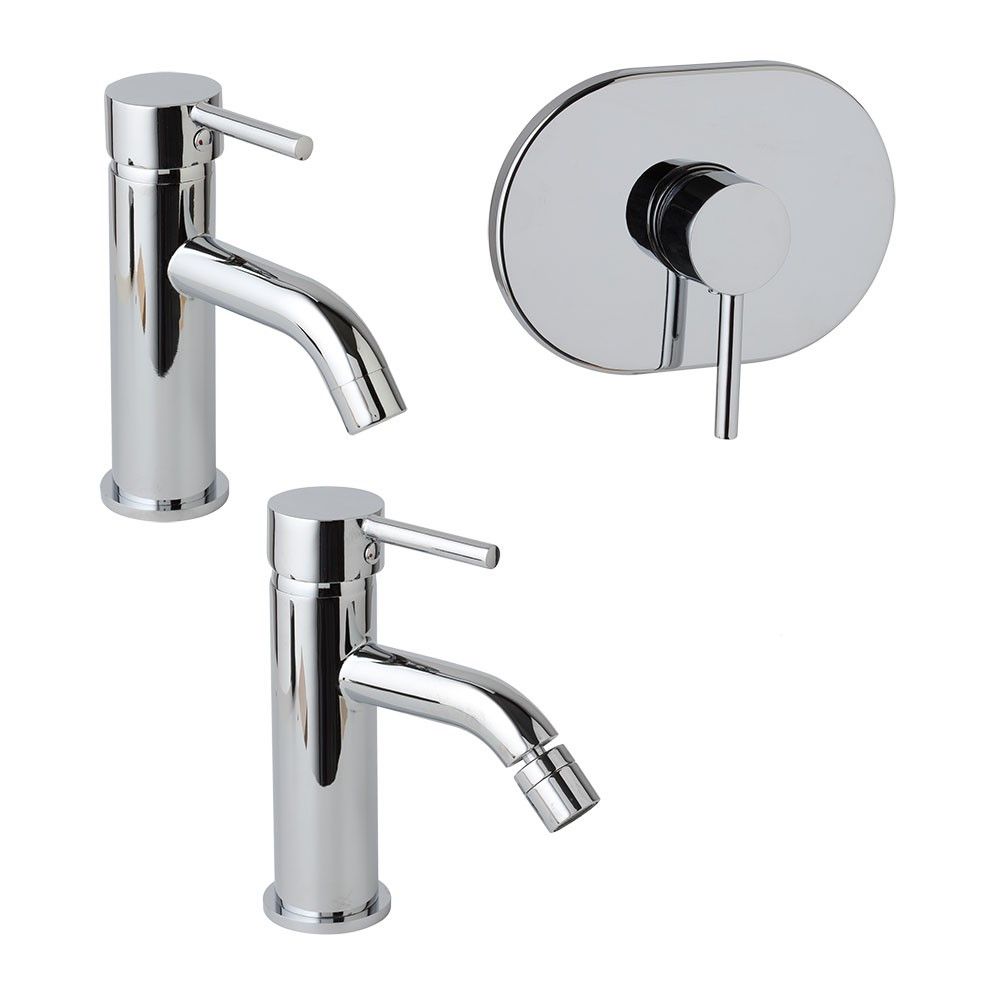 Set miscelatori lavabo, bidet e incasso doccia