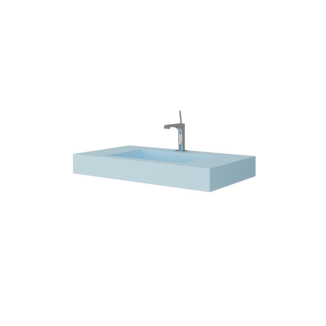 Lavabo da 80cm in hpl azzurro