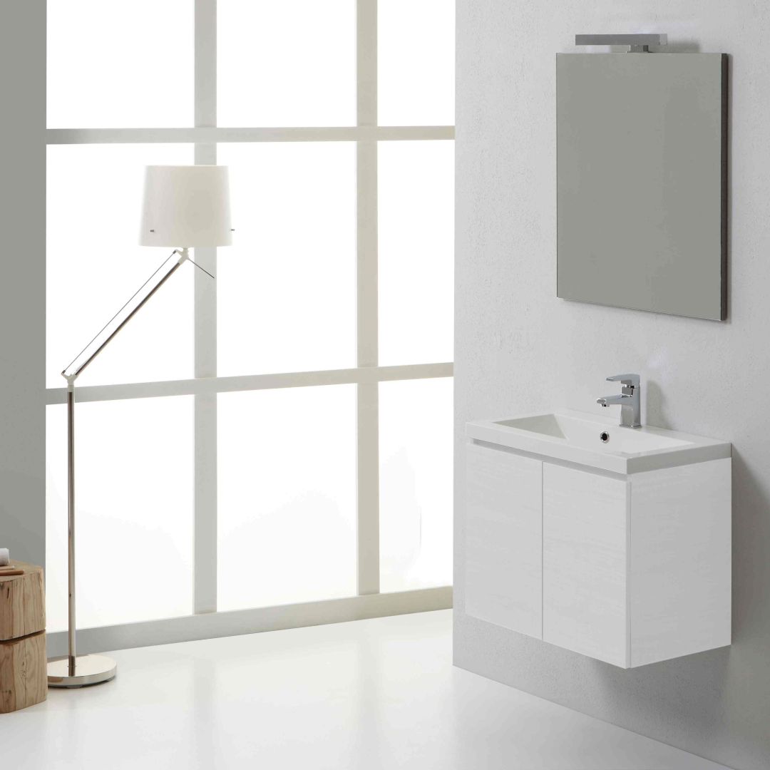 Mobile bagno 60 cm Manhattan in bianco foresta