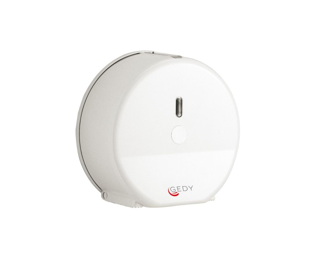 mini distributore carta igienica in resina termoplastica bianco