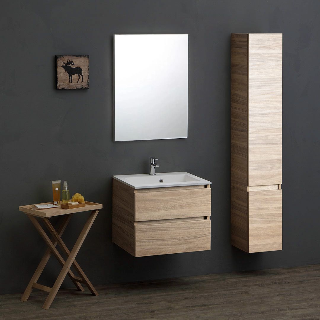 Mobile bagno rovere naturale effetto legno