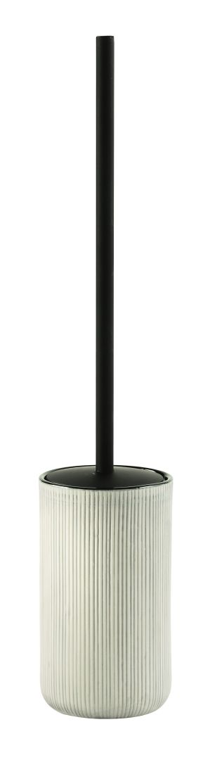 Porta scopino in ceramica doppio colore bianco e nero