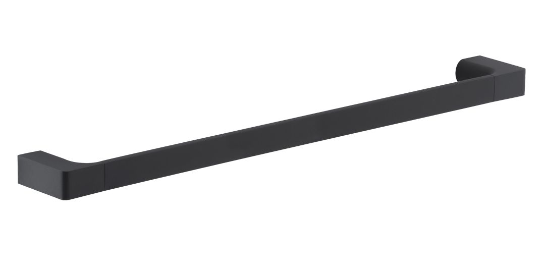 Portasalviette color nero opaco da parete serie Palazzo da 60 c m