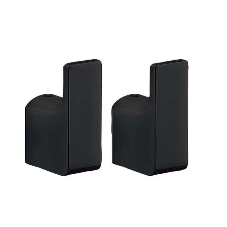 Coppia di appendini Palazzo in elegante nero opaco da fissare alla parete