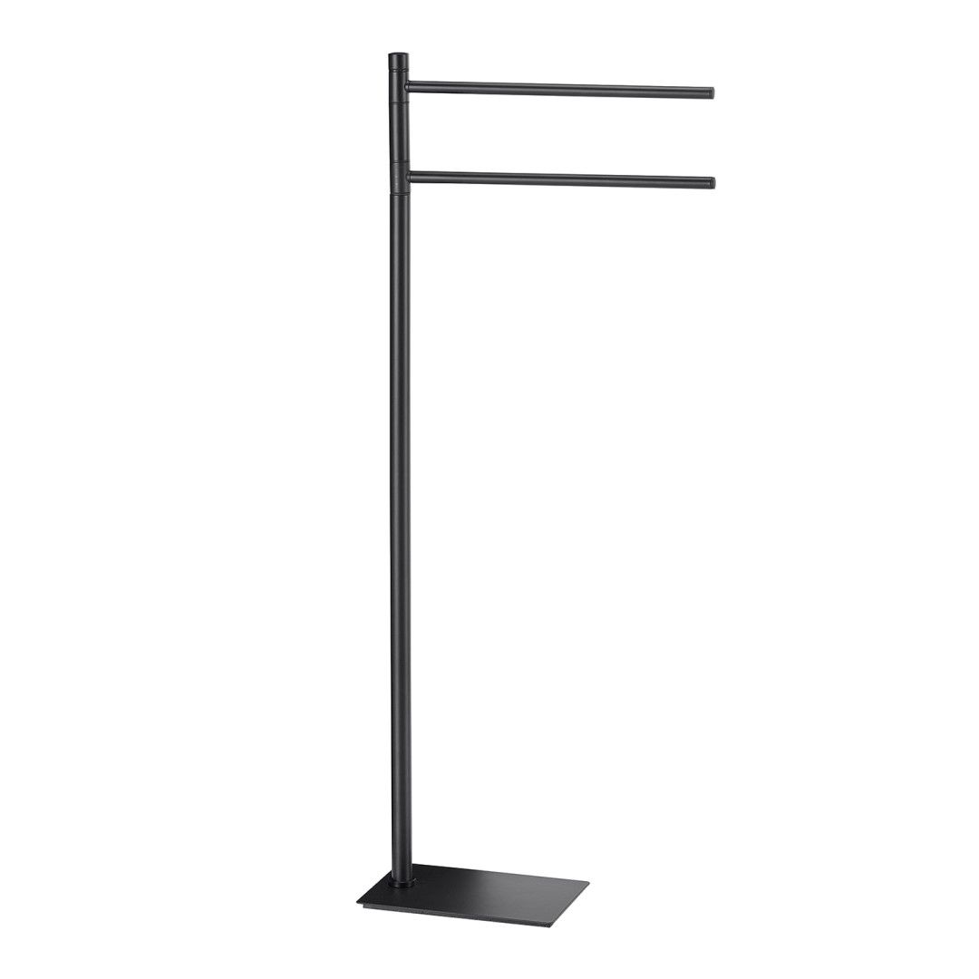 Piantana in acciaio e resina nero opaco