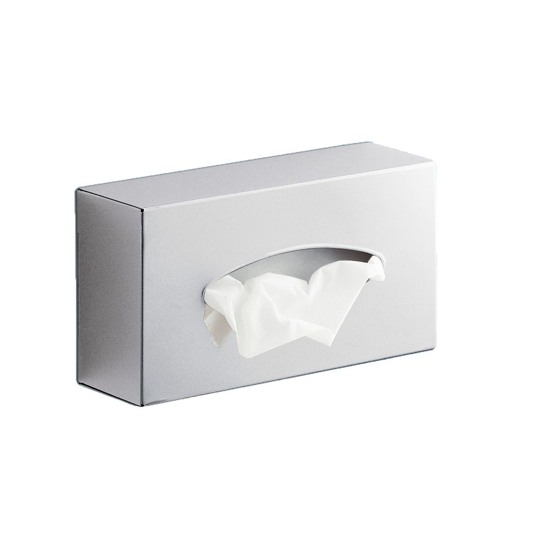Porta fazzoletti in acciaio inox cromato lucido