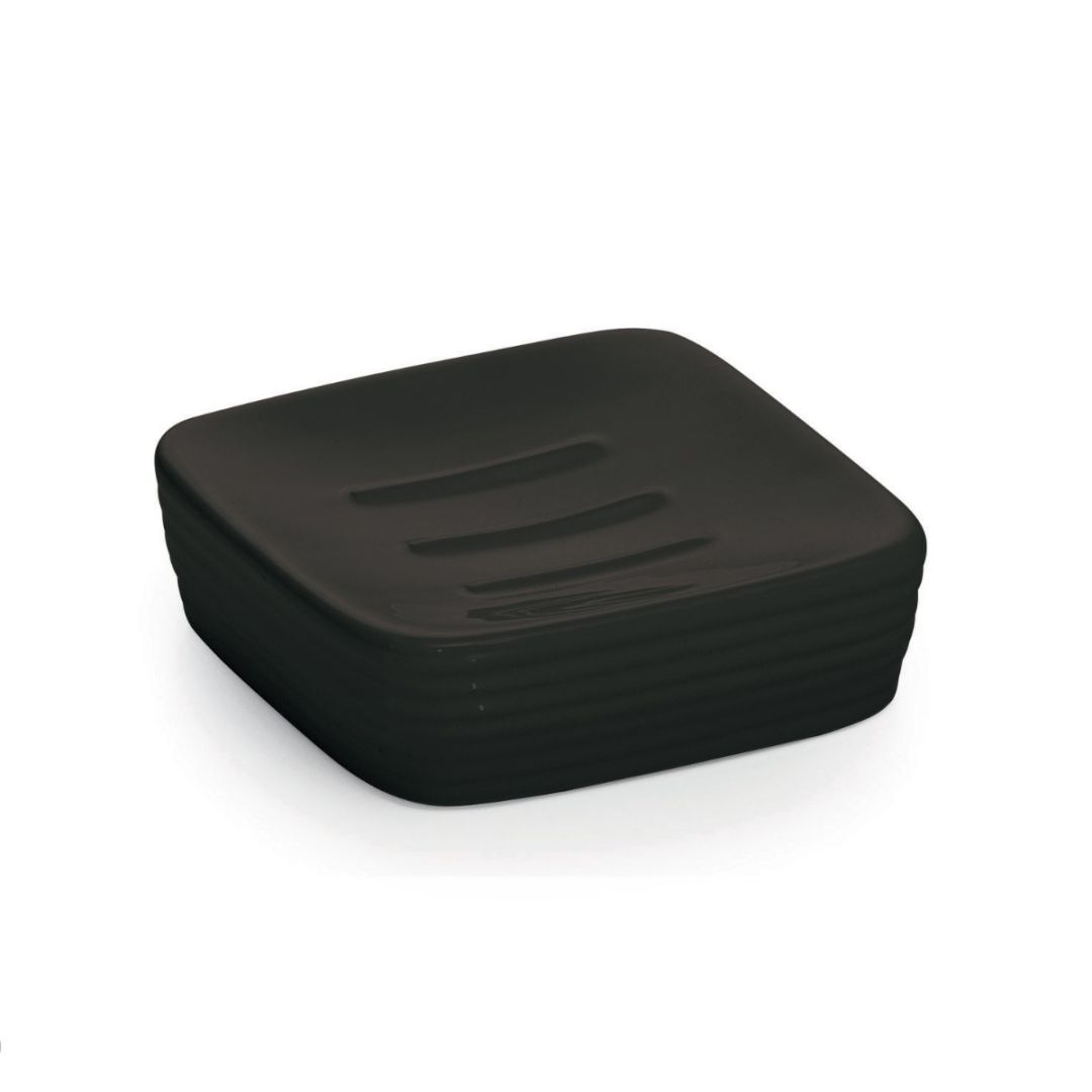 portasapone nero in ceramica
