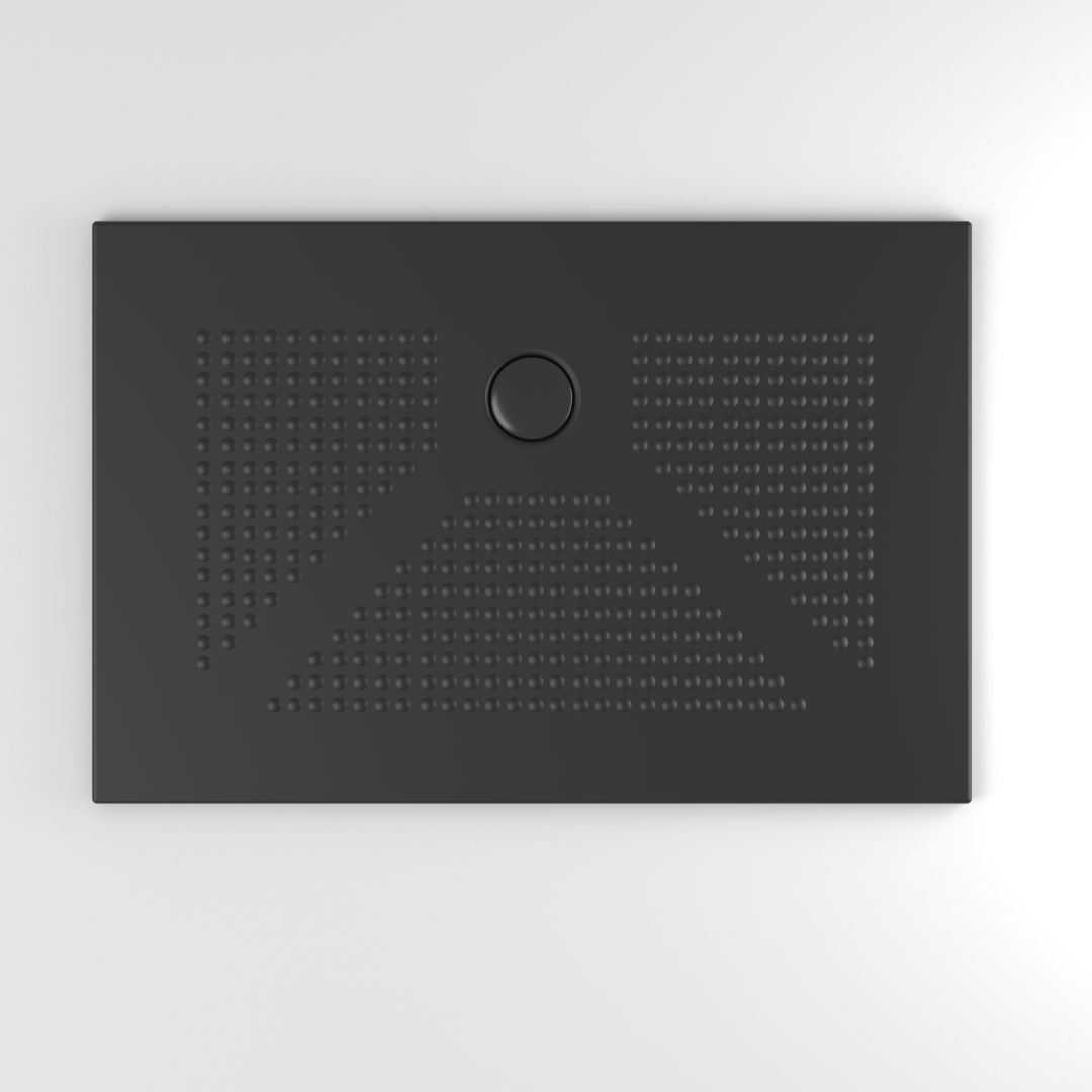 Piatto doccia in ceramica nero opaco 100x80