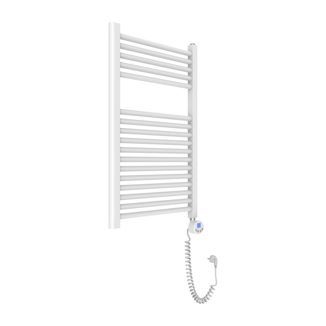 termoarredo elettrico con termostato in acciaio bianco 50x77