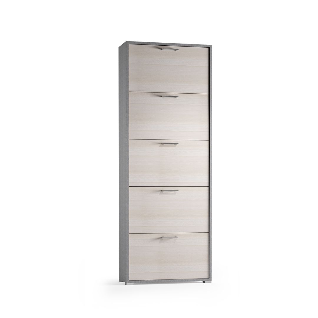 Scarpiera 5 ante tinta tessuto con ante Larice