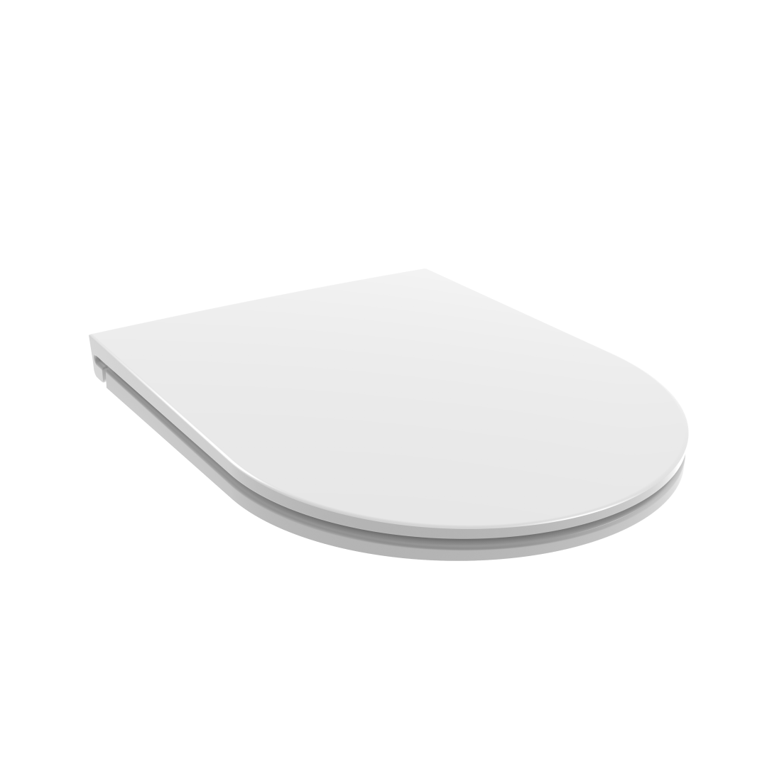 Copriwater con chiusura rallentata bianco lucido