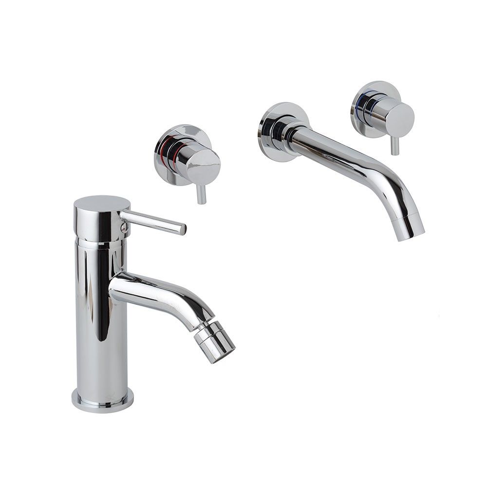 Miscelatore a parete per lavabo rubinetto e bidet