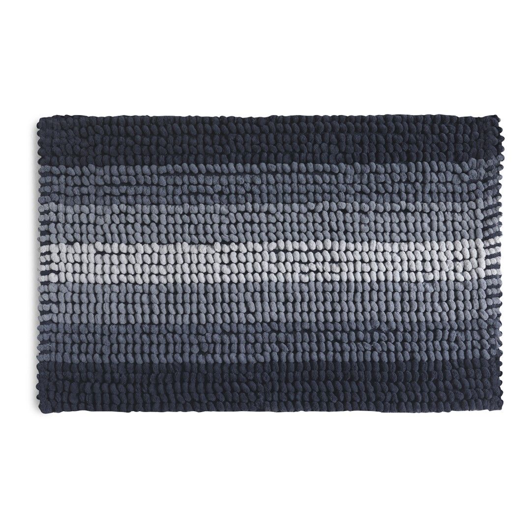 Tappeto blu in cotone e microfibra 50x80cm