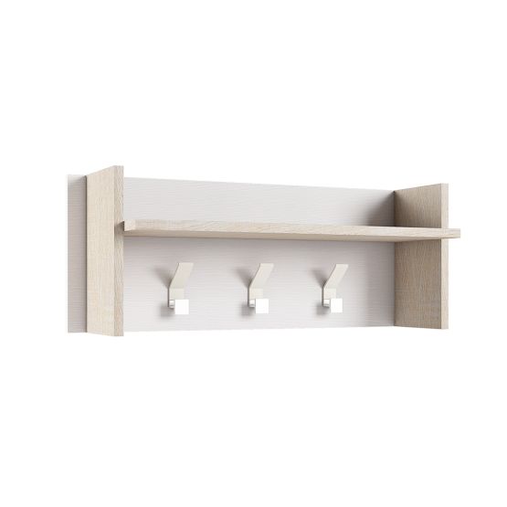 Appendiabiti in legno bianco e rovere