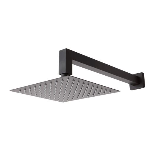 Kit con soffione quadrato nero opaco Kit con soffione quadrato nero opaco