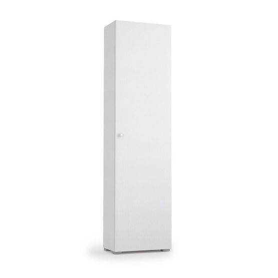 Colonna bianco effetto legno con 1 anta e 7 ripiani Colonna bianco effetto legno con 1 anta e 7 ripiani