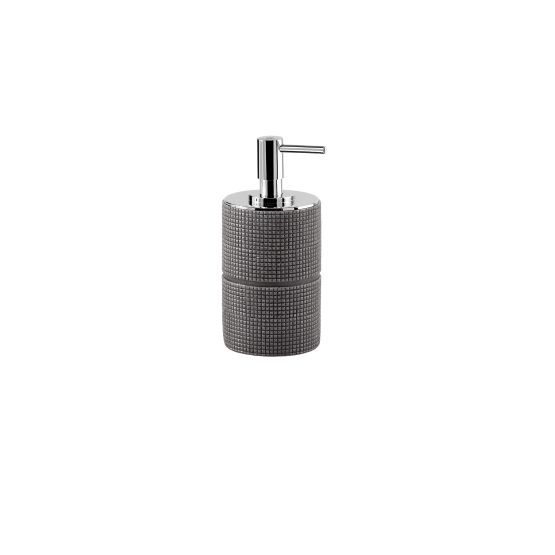 Dosatore per sapone liquido in resina grigia Dosatore per sapone liquido in resina grigia