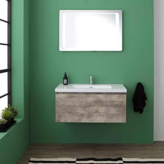 Mobile bagno grigio cemento Mobile bagno grigio cemento