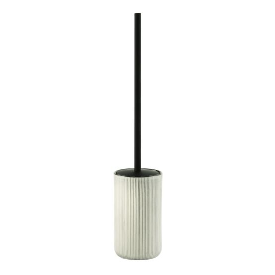 Porta scopino in ceramica doppio colore bianco e nero