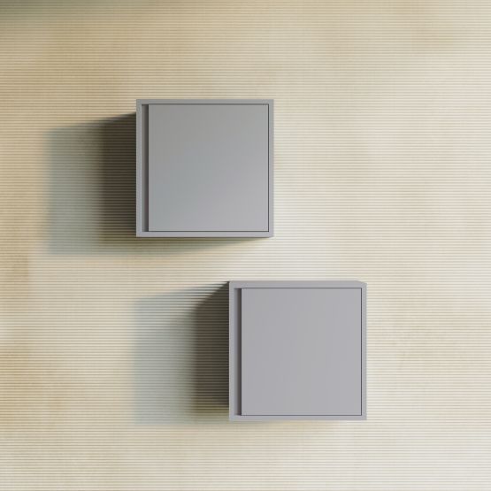 Cubo pensile per bagno grigio chiaro opaco Cubo pensile per bagno grigio chiaro opaco